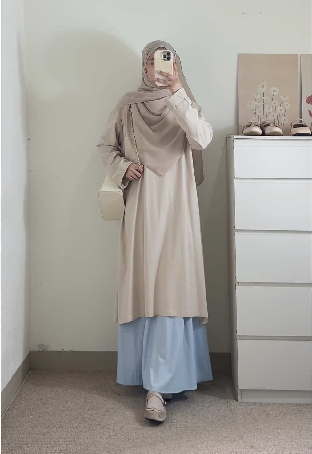 Tunic + rok🦋🫠 spill➡️ Tunik(oat dan blue) link no 686A Rok biru link no 687A rok cream link no 208A Pashmina link no 630A