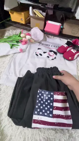 quần nỉ 2 da cờ mỹ siêu xinh #quanongsuong #quanni #quanni2da #quancomy 