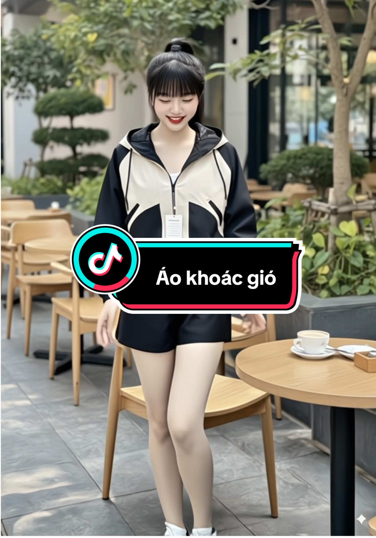 Áo khoác gió hai lớp nữ chống nước , dáng ngắn . Thích hợp thời tiết thu đông#xuhuong #thoitrang #aogio #aokhoacgio #macdepmoingay 