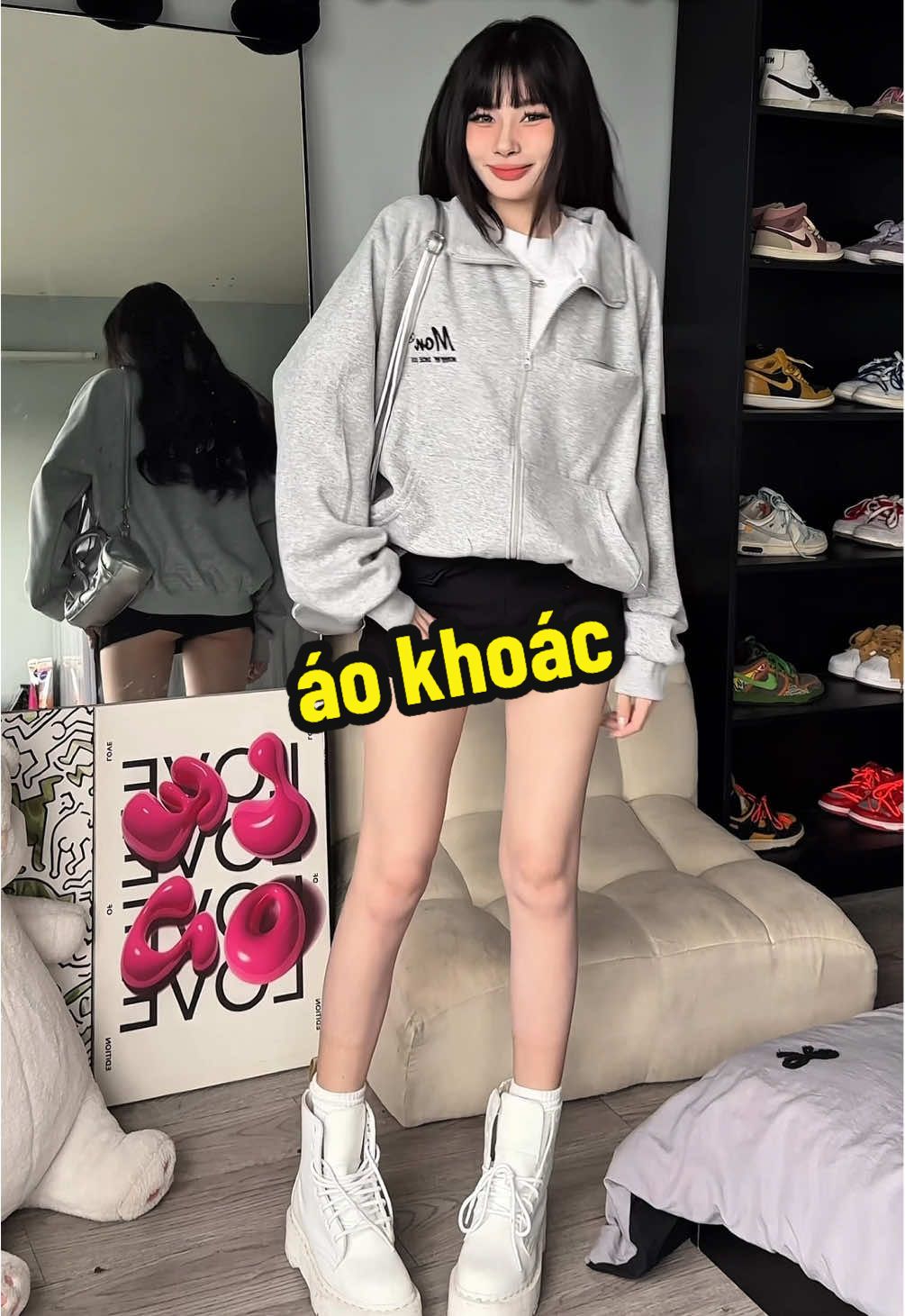 ùi ui áo gì vừa xinh vừa hợp mùa thế này #ngthitien #aokhoac #sweater #khoaczip 