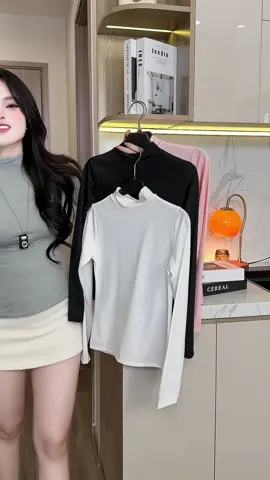 Combo 3 áo thun lạnh dài tay dễ mix match đồ lắm luôn ý #aothunlanh #aothuncaoco #aothun  #aothunnu #aothunnuxinh