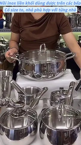 Nồi inox nguyên khối 18/10 size 26-28 #noiinox #noiinoxcaocap #noidaydien #xuhuong #xuhuongtiktok 