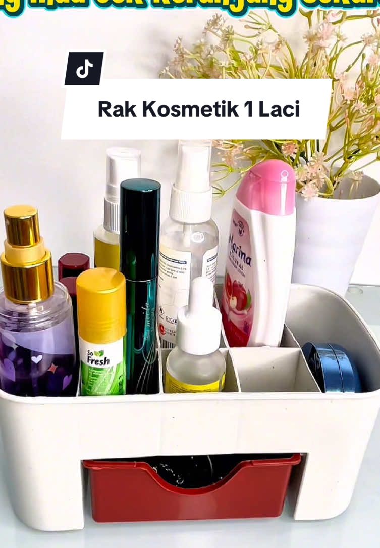 Meja rias kalian berantakan disini aku punya rak kosmetik 1 laci praktis minimalis mudah ditempatkan dimana saja guys😍 #promoseruweekend #shopping #tiktokshop ##rakkosmetik##rakkosmetikmurah
