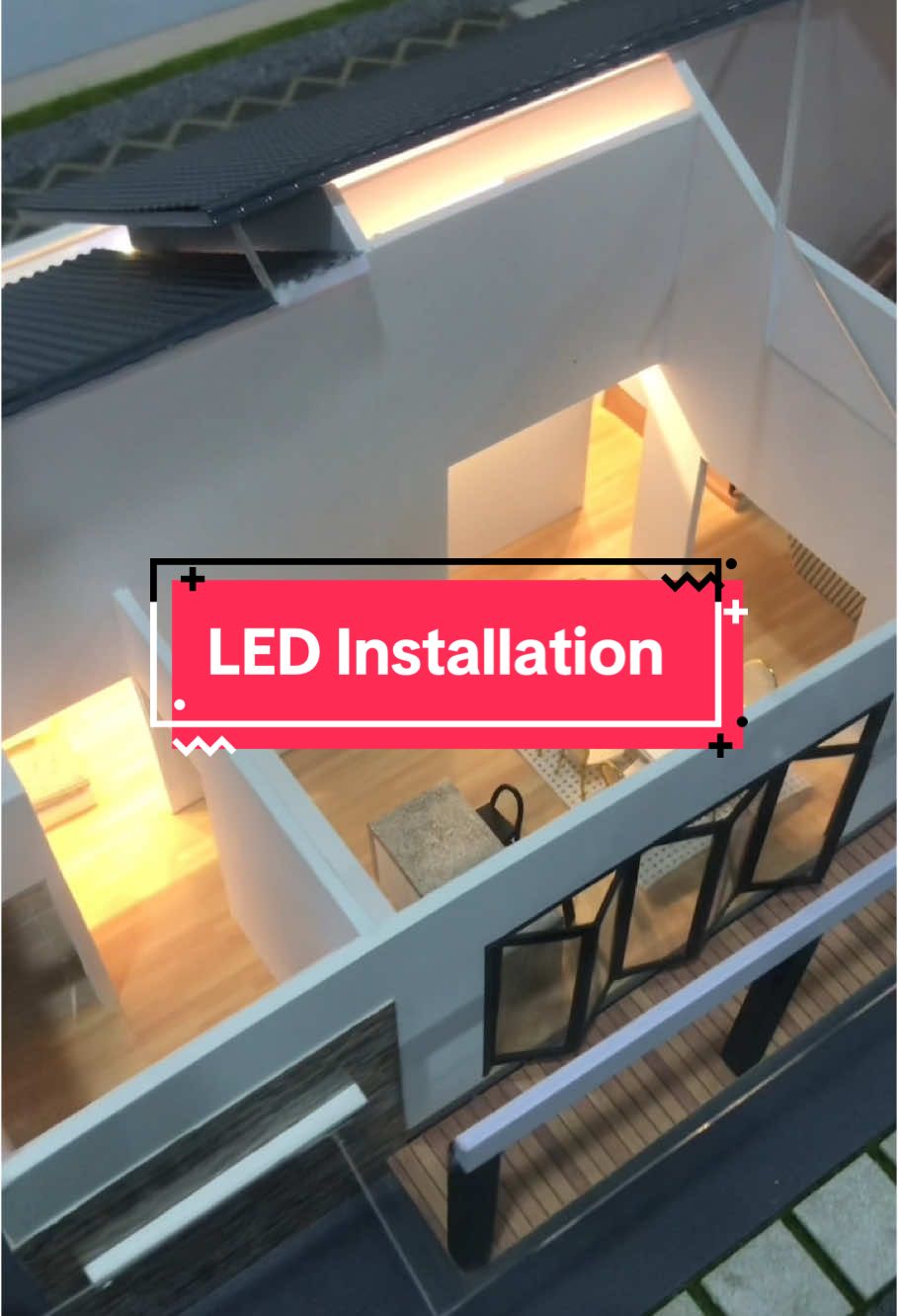 Architecture Scale Model, LED installation process. #miniaturehouse #modelmakingkelantan #modelmaking #architecturescalemodel #architecture #modelrumah #replika @F A S A D 