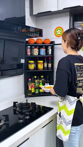 🧂 “Nhà gọn gàng – bếp xinh lung linh với tủ gia vị tiện lợi ✨#giadung #giadungthongminh #giadungtienich 