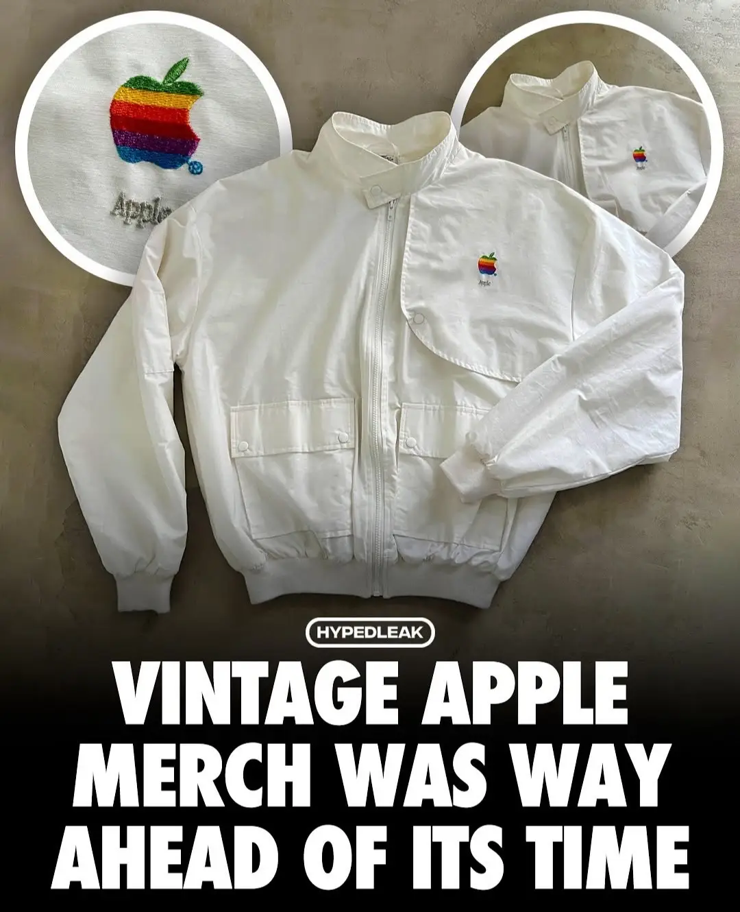 Throwback: Apple had a whole lifestyle line in the 80s/90s 🍏👕 Would you cop if it returned⁉️ #apple #fashion #vintage #90s #fy 