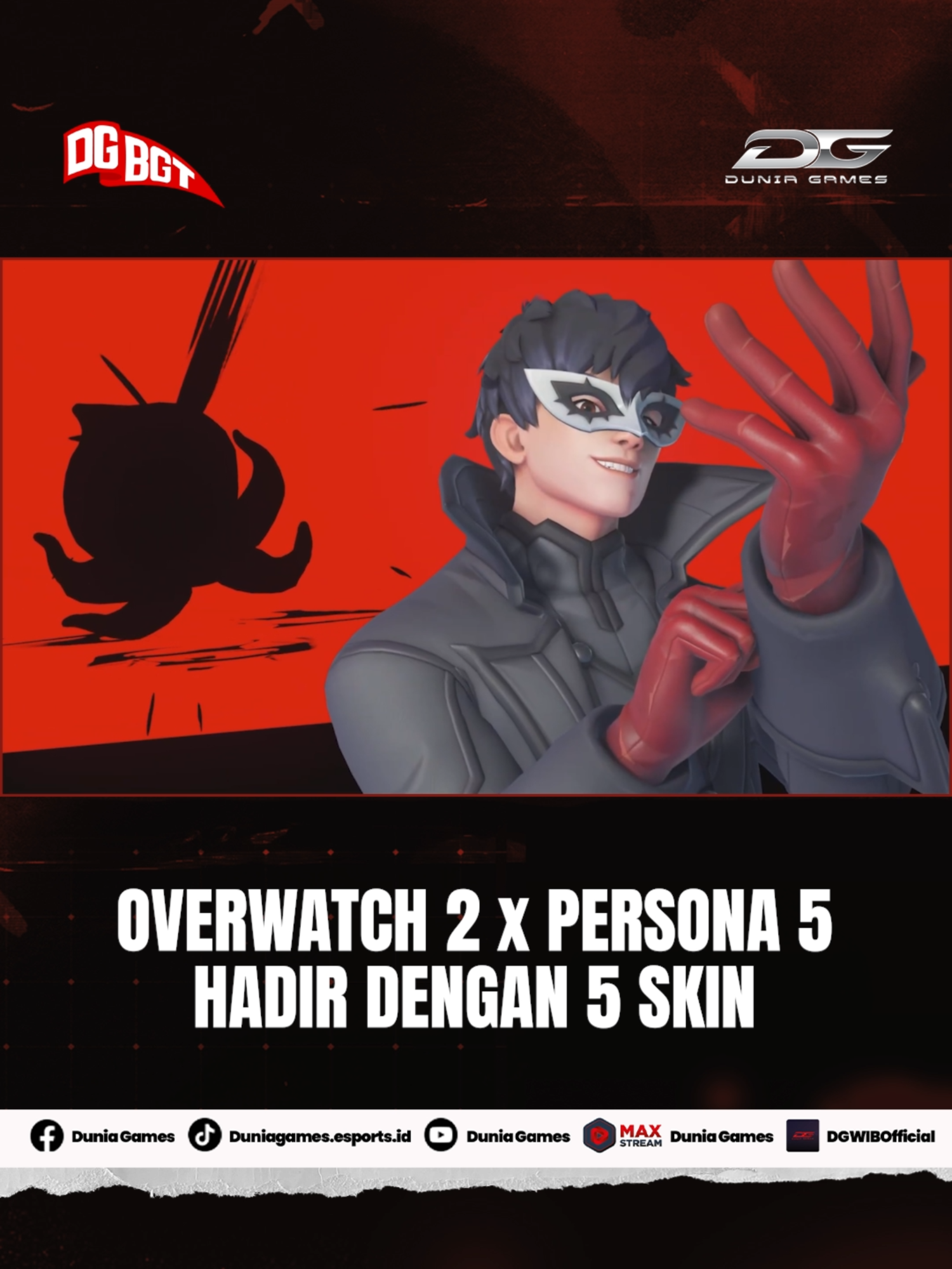 ada skin Genji sebagai Skull, Lifeweaver sebagai Fox, Mercy sebagai Panther, DVa sebagai Queen dan Wuyang sebagai Joker. #duniagames #Telkomsel #duniagamesesports #DuniaGamesLaga #DGL2025 #duniagamesmeme #dgwib #dgbgt #GamingOnTikTok #overwatch2 #persona5