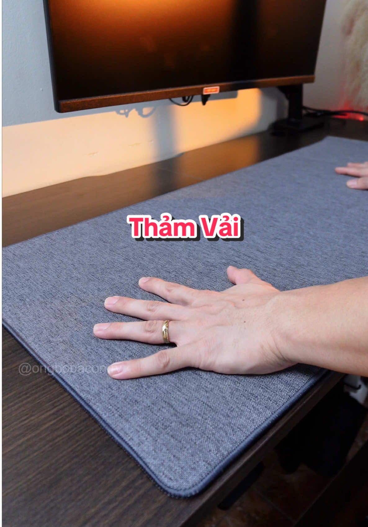 1 chiếc thảm trải bàn lót chuột vải cực kì ngon #ongbobaconreview #LearnOnTikTok 