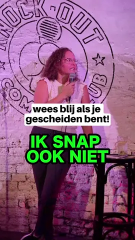 #darkhumor natuurlijk is scheiden niet leuk. Maar als het dan toch een feit is kan je net zo goed doorgaan. Niet het leven van jezelf of een anderen zuur maken. ##humor #foru #vjp #comedy @Om Te Gieren TV 