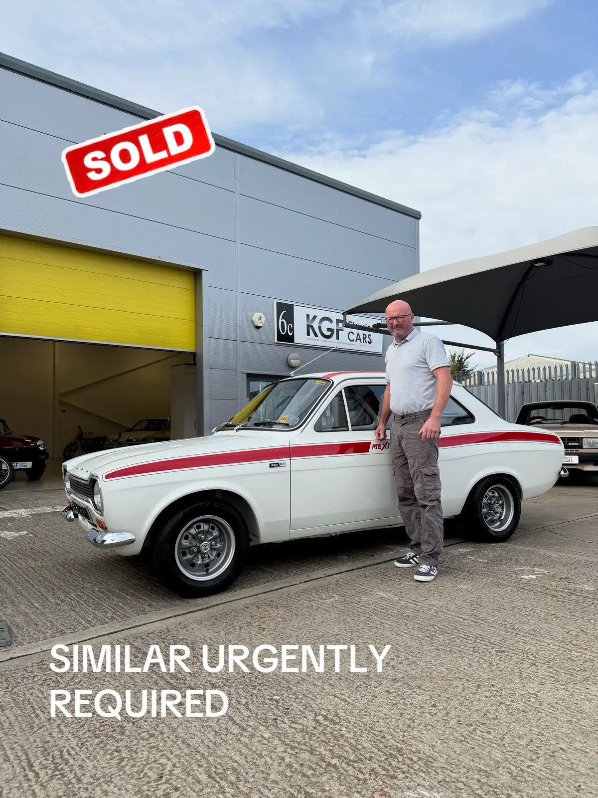 Here is Mark collecting his stunning Type 49 AVO Mk1 Ford Escort Mexico with only three keepers. Thank you for your business and enjoy the car.  #classiccar #rsownersclub #kgfclassiccars 