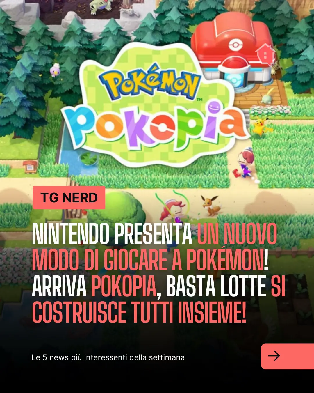 #Nintendo prova a trovare nuovi metodi per portare soldi in casa e sfrutta ancora una volta il franchising #Pokemon  Non che sia un male eh… Dall’altra parte i film d’animazione diventano sempre più dei piccoli capolavori artistici. #DemonSlayer e #ChainsawMan portano il livello degli anime a vette altissime e #SuperMario ci porta a vivere un mondo che abbiamo sempre esplorato con un joystick in mano. Il futuro è qui e noi lo stiamo vivendo! Ah non dimentichiamo gli sconti di @BAO Publishing, quelli fanno sempre bene a te ed al tuo portafoglio! Many Nerds, One House!