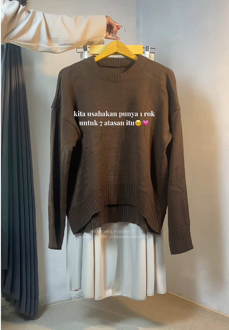 punya 1 rok aja tetep bisa di mix and match yaa kan🥹😍 #rokpanjang #rokpolos #rokmayung #rokmurah 