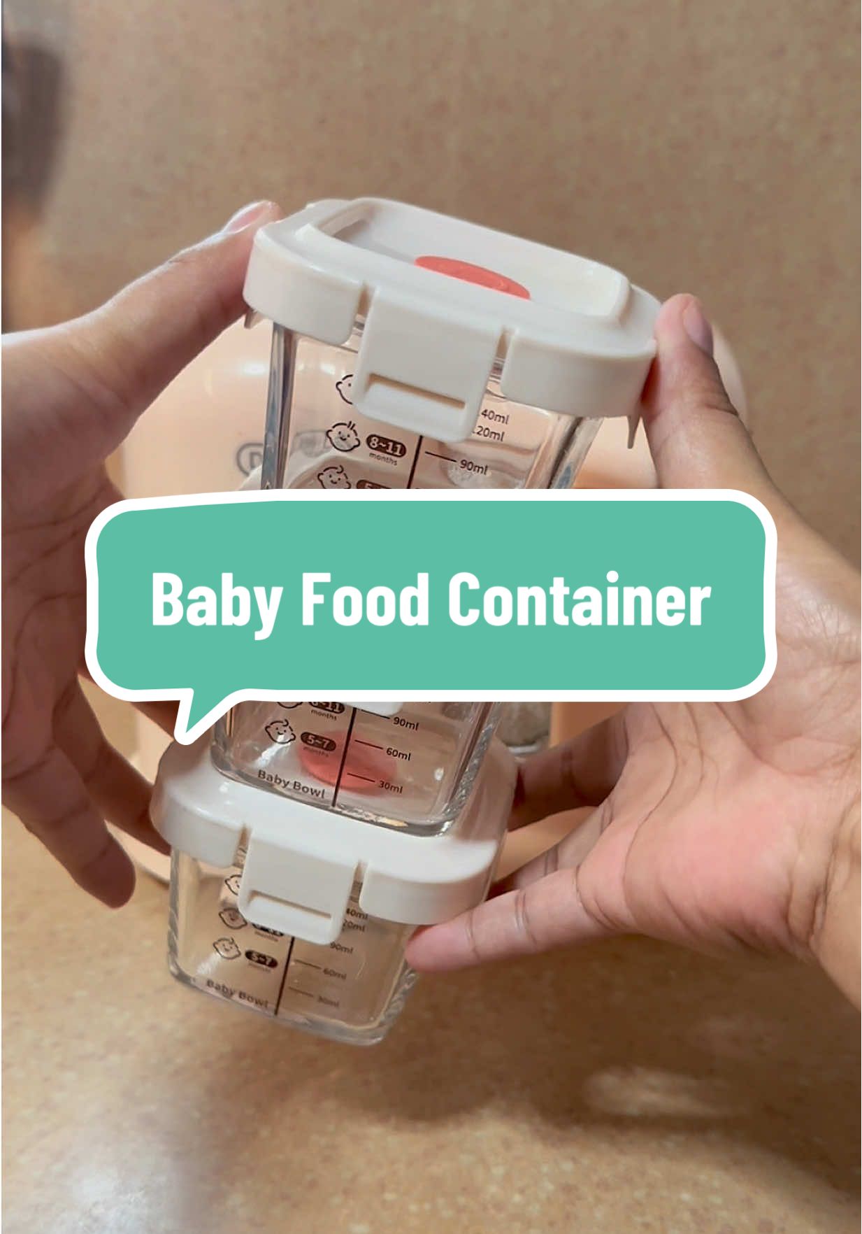 Baby Food Glass Container 💕 #foodcontainer #babyfood #babyfoodcontainer #babymusthaves #babyessentials 