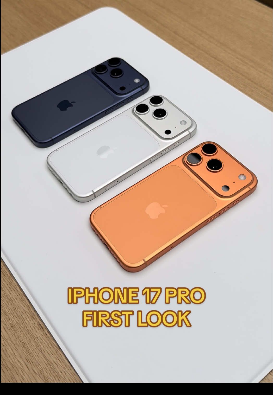 The iPhone 17 Pro looks incredible in all three colours  #iPhone17Pro #iPhone17 #iPhone #iPhone17ProCosmicOrange #iPhone 