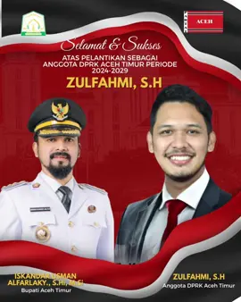 selamat kepada zulfahmi#AcehTimuGarang #BupatiAcehTimur #IskandarUsmanAlFarlaky #acehviral #acehviral 