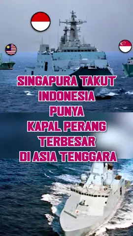 🇮🇩⚓️ Gede bener kapalnya, Singapura sampe gelisah 😅 #IndonesiaHebat #KapalPerang #Singapura #AsiaTenggara #banggaindonesia 