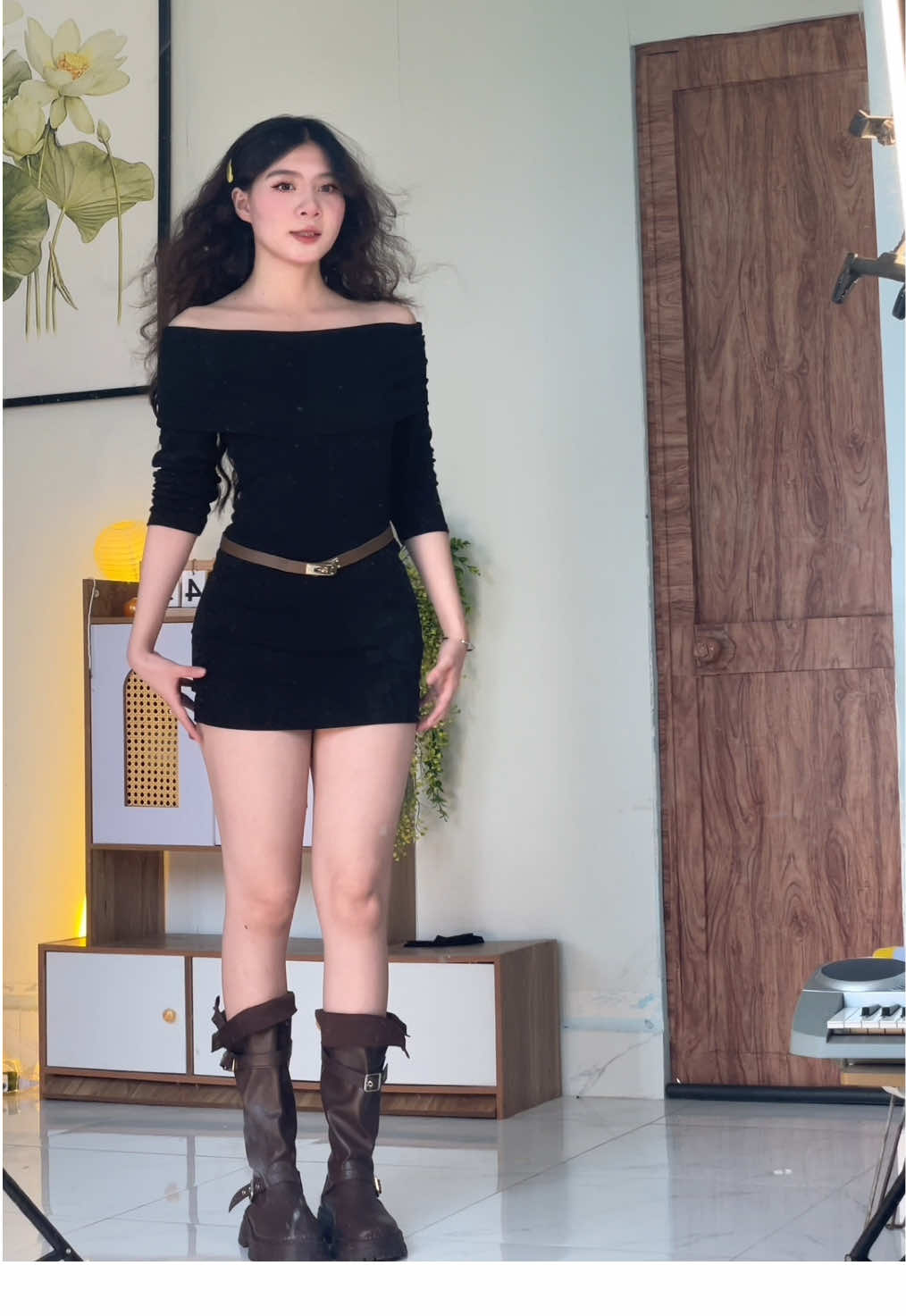 đừng cứ mặc đồ hãy thử thêm phụ kiện vào đi ạ#review #vayxinh #vayngan #phoido 