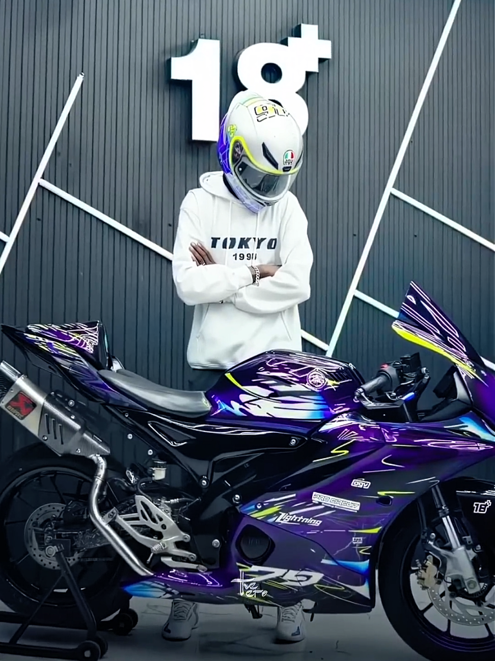 Yamaha R15 v3 this modified look like joss 💯❤️‍🩹☠️ #r15v3 #look #unique #modified #bike 