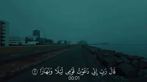 تفسير الآية : يقول تعالى ذكره: قال نوح لما بلغ قومه رسالة ربه، وأنذرهم ما أمره به أن ينذرهموه فعصوه،#اجر_لي_ولك#قران#fyp#راحه_نفسيه🖤🎧#quran