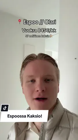 📍Espossa kaksio tarjolla 845€/kk ja autopaikka saatavilla 20€/kk. Laita viestiä jos haluat vuokrata asunnon. #asunnot #vainsinulle #suomitiktok 