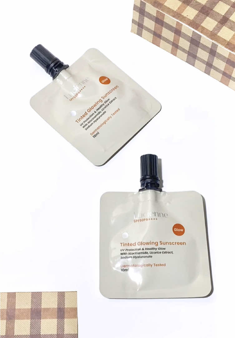Found tinted sunscreen dengan packaging terunik!! ‘Tinted Glowing Sunscreen’ from Lucienne☀️ Dengan finish super glow, no whitecase, color-adapted bisa menyesuaikan warna kulit. Let’s try!! #luciennesunscreen #luciennetintedglowingsunscreen #tintedsunscreen #tintedglowingsunscreen #sunscreen 