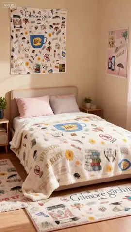 Cartoon Pattern Soft Breathable washable blankets#blanket #gilmoregirls #tiktokshop #soft #spotlightfinds 