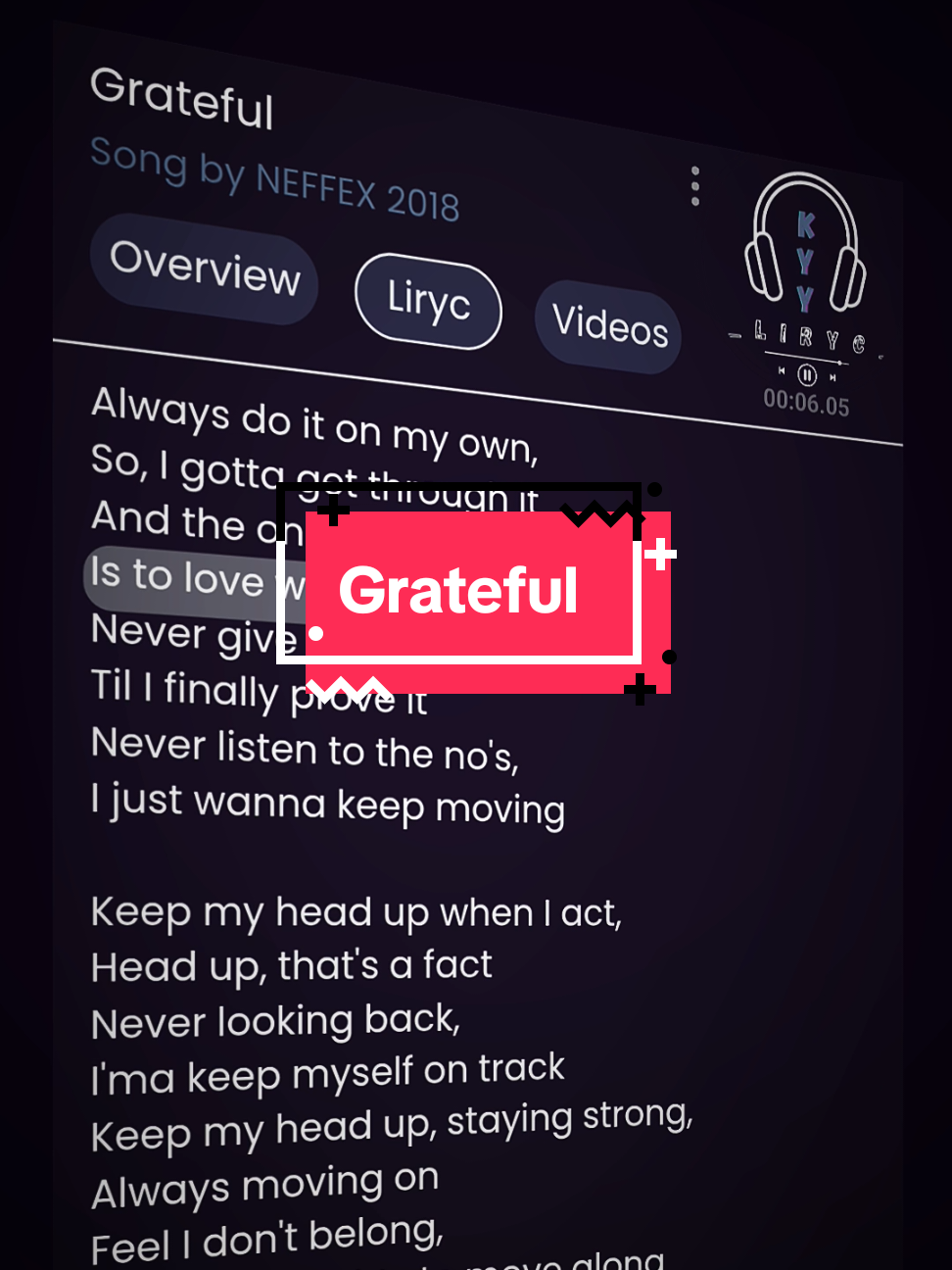 Grateful 🎧🎶 #neffex #lirycs #song #kyyliryc #lirycsvideo 