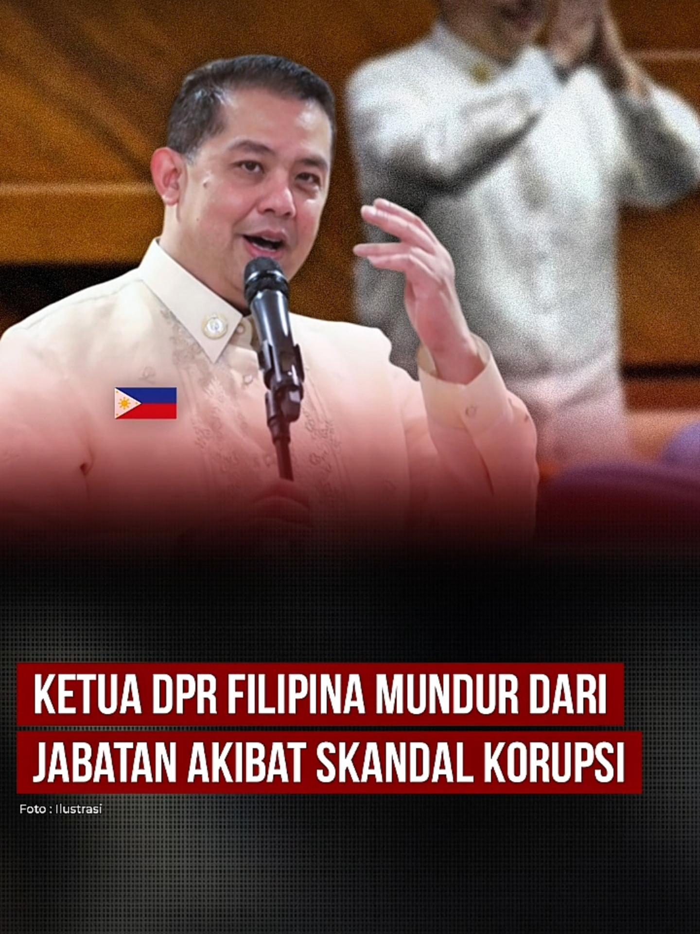 Ketua majelis rendah parlemen atau DPR Filipina, Martin Romualdez, mengajukan pengunduran dirinya pada Rabu (17/9) setelah namanya terseret dalam skandal korupsi yang menuai unjuk rasa di negara tersebut Skandal korupsi itu, melibatkan 30 anggota parlemen dan pejabat departemen pekerjaan umum yang disebut menerima uang dari perusahaan konstruksi proyek infrastruktur untuk pengendalian banjir yang ternyata palsu. Romualdez mengumumkan keputusannya di hadapan anggota parlemen dengan alasan ingin memberi jalan bagi komisi investigasi baru untuk bekerja tanpa tekanan politik. Ia menambahkan bahwa sorotan publik atas dugaan proyek infrastruktur fiktif menimbulkan beban berat, baik terhadap dirinya maupun lembaga yang ia pimpin. #filipina #korupsi