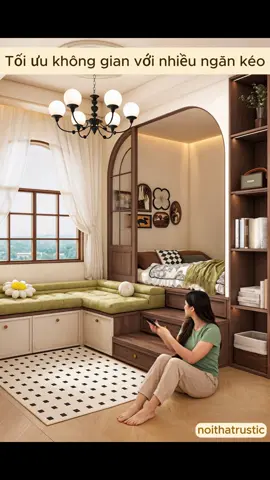 Không gian nhỏ nhưng bạn thích nhiều ngăn kéo hơn 😊#thietkethicongnoithat #decorphongngu #thicongnoithat #
