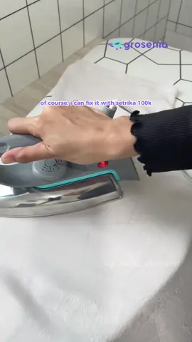 Pekerjaan rumah yang paling bikin mager itu menyetrika pakaian🤦🏻‍♀️ tapi bisa cepat beres kalau setrikanya pakai Cosmos CIS-318 F1 😍🥰 #grosenia #groseniaelektronik #setrika #setrikalistrik #setrikacosmos 