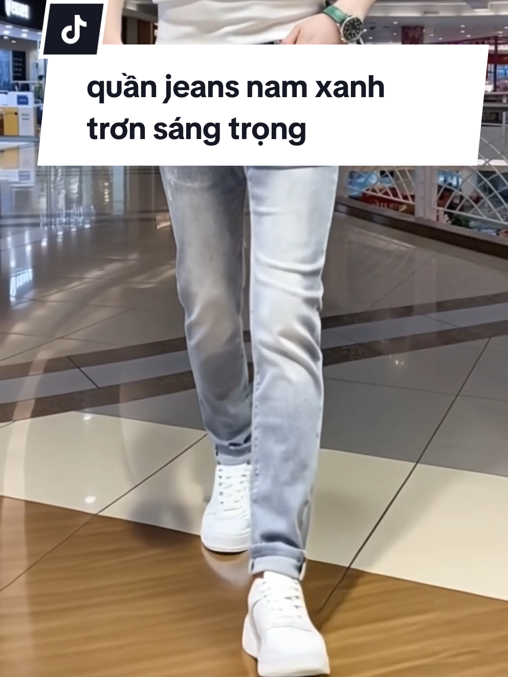 quần jeans nam xanh trơn sáng trọng_chất liệu denimcl co giãn 4 chiều Menswear #quanjeannam #quanjeanxanhtron #thoitrangnam #thoitrangtiktokshop 