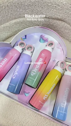 Finally, tagal ko nag hintay ng restock ng lullaby. Bilis, habang may stocks na si @Blackwater  #blackwater #deobodyspray #lullaby #restock #bodyspray 