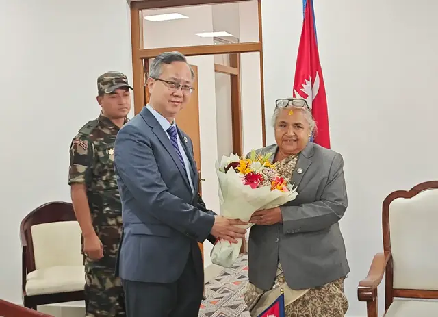 Great pleasure to call on Rt. Hon. PM Madam. Sushila Karki, and extend our warm congratulations and support. We exchanged views and agreed to further promote our friendship and cooperations.