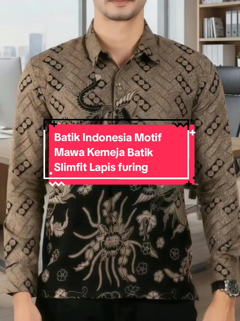 Batik Indonesia Motif Mawa Kemeja Batik Slimfit Lapis furing #bajubatik #bajubatikpria #bajubatikterbaru #foryoupage 