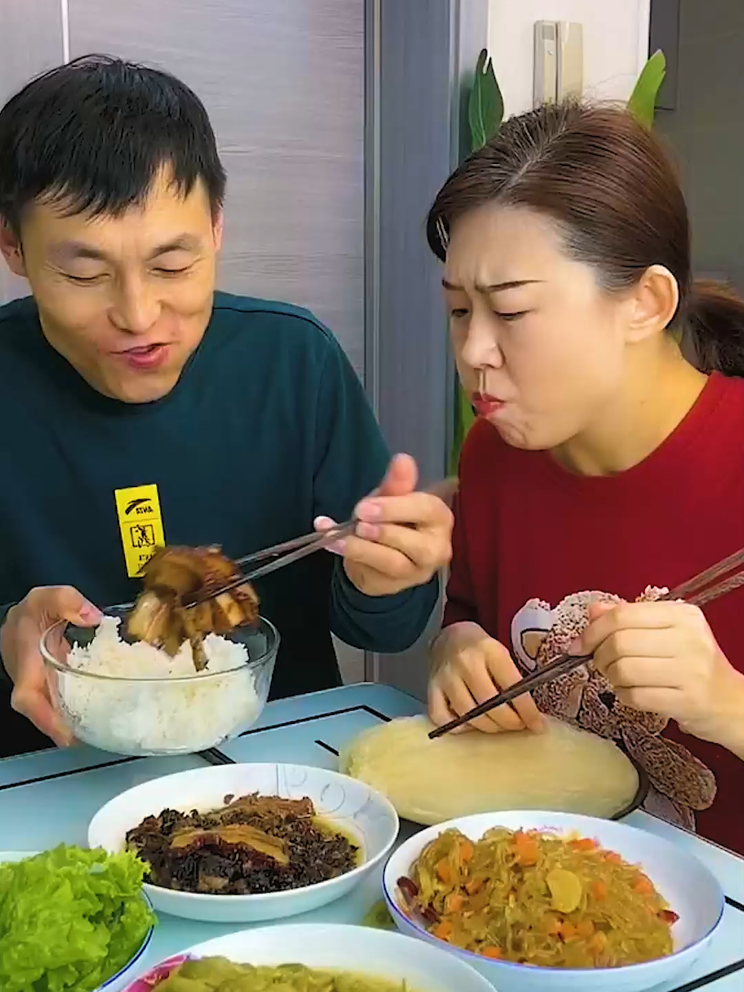 Top Action Husband & Wife Eating Food Mukbang Challenge Ep 318 #eating #husbandandwife #fyp #Tricks #asmreating #food #foryour