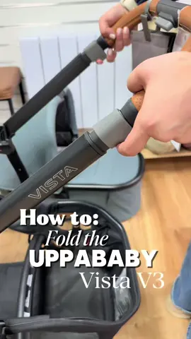 Quick and easy #howto fold the UPPAbaby #VistaV3! So smooth and so easy. #parentingtips #pushchairgoals #easyfold 
