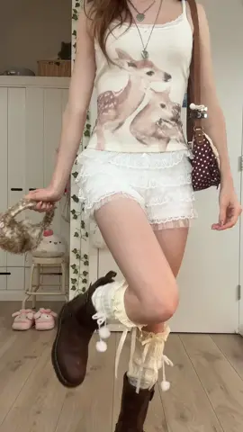 I feel like a little deer!! ★🦌  Super cute top and shorts from @Cider! Use my code: STRAWBERRYCHOCOCATS15 for %15 off!! #fitcheck #cuteoutfit #jfashion #dollette #fyp 