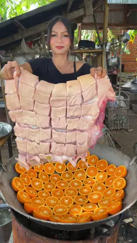 How to cook pork with orang and sauce recipe #tiktokfood #Recipe #FoodLover #perfect #cooking 