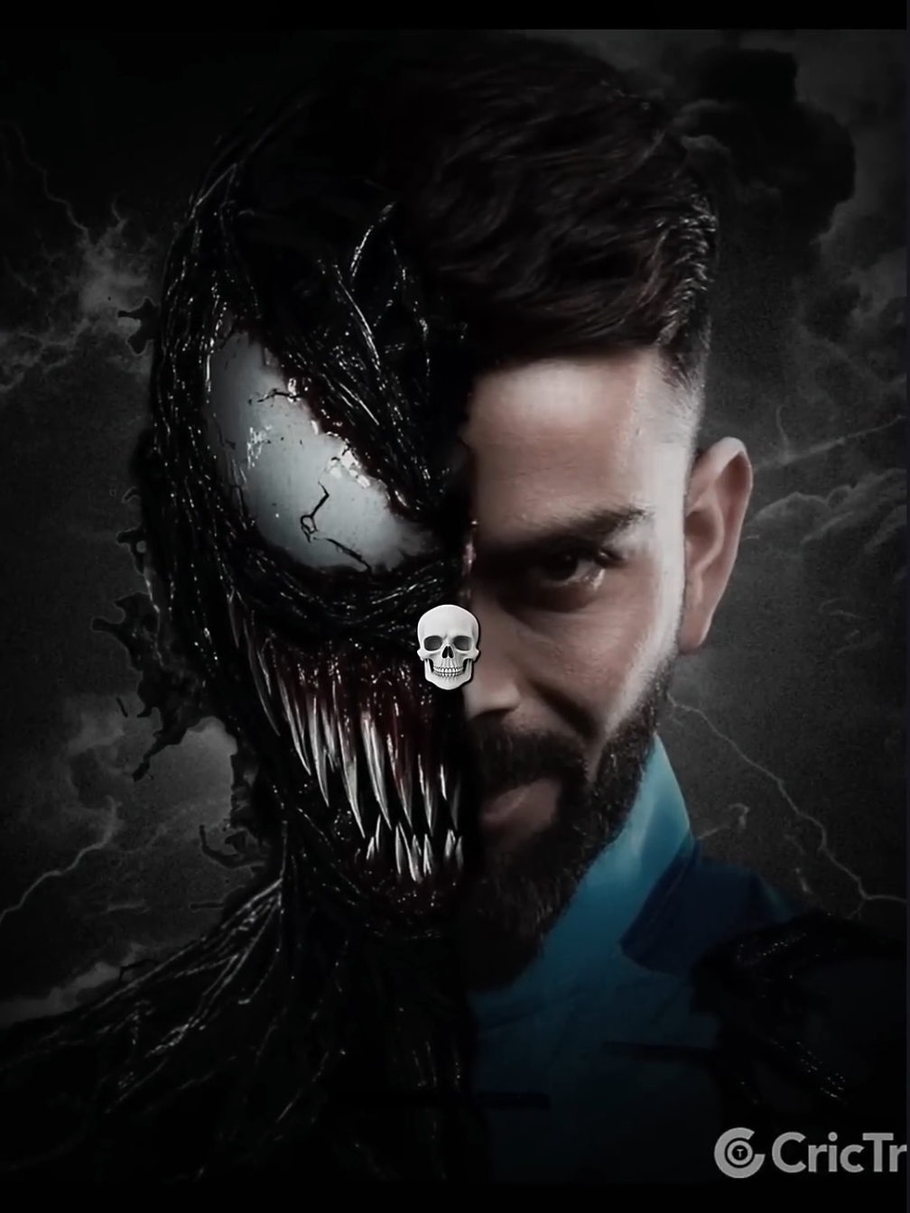 If Cricketers Venom 🥶💀 #cricket #cricketlover #cricketworldcup #viratkohli #babarazam 