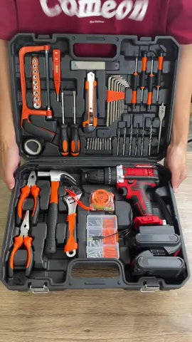 Can you believe it? The household toolbox that once cost three or four hundred dollars is now on sale.#LanguageLearning #tool #impactdrill #drillset #toolset #DIY 