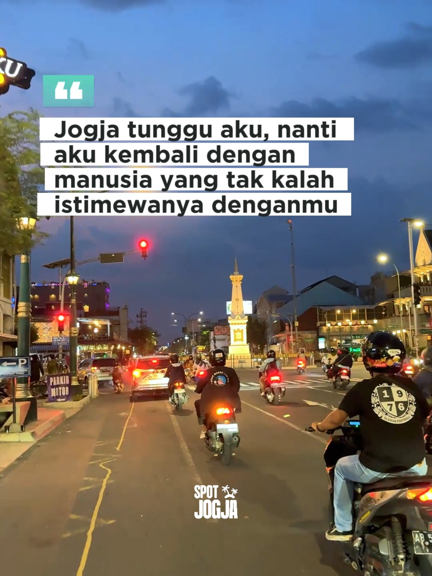 Jogja tunggu aku, nanti aku kembali dengan manusia yang tak kalah istimewanya denganmu #tugujogja #malioboro #kelilingjogja #yogyakarta #jogjaistimewa