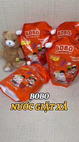 Nước giặt xả Bobo làm sạch vết bẩn, lưu hương dài lâu #nuocgiatxa #nuocgiatbobo #nuocgiat #shoputni #giadungtienich 