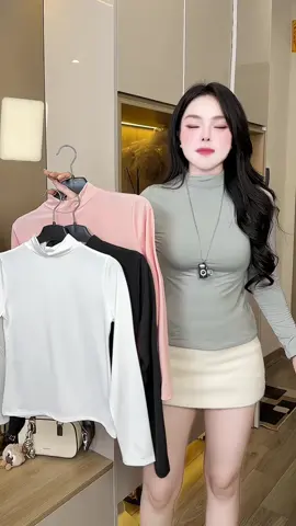 Combo 3 áo thun lạnh dài tay dễ mang dễ mặc nay lại hơi giá rẻ lắm luôn í #aothunlanh #aothuncaoco #aothun  #aothunnu #aothunnuxinh