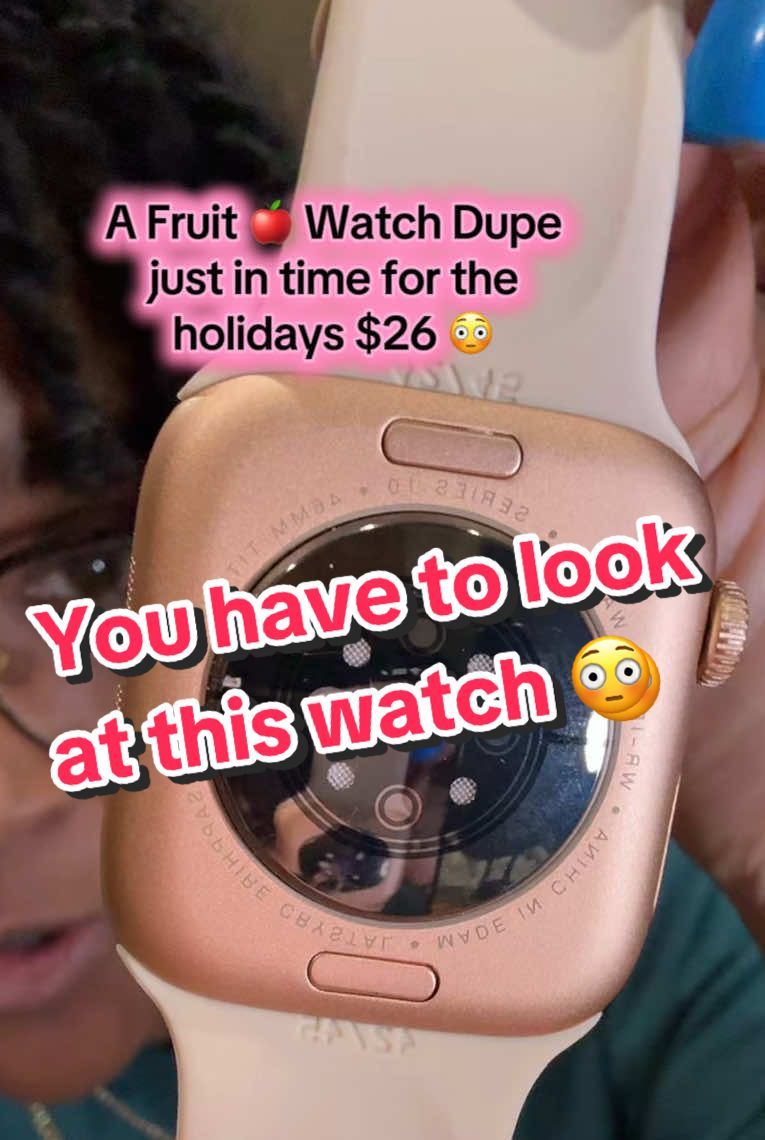 I couldn’t believe it. I had to see for myself. It look and act just like the Fruit 🍎 Watch 🫢 #smartwatch #smartwatches #tiktokshopfind #applewatch #trendinggifts  