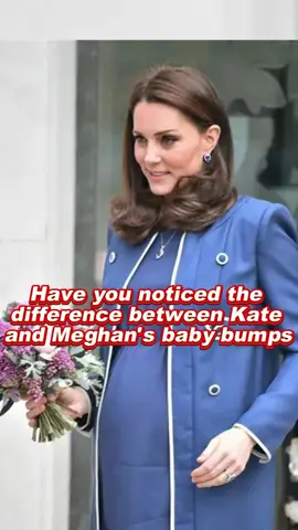 Have you noticed the difference between Kate and Meghan's baby bumps #kate #meghan #royal #fyp 