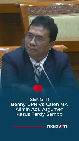 Fit & proper test Komisi III DPR bikin sorotan 👀 Hakim Alimin Ribut Sujono, yang pernah menjatuhkan vonis mati Ferdy Sambo, ditanya soal pandangannya tentang pidana mati. Alimin mengaku sudah 2 kali menjatuhkan pidana mati: kasus narkoba 10 ton & kasus Sambo. Tapi akhirnya, Alimin ditolak oleh seluruh fraksi untuk jadi Hakim Agung. #KomisiIII #FitAndProperTest #HakimAgung #DPRRI #FerdySambo