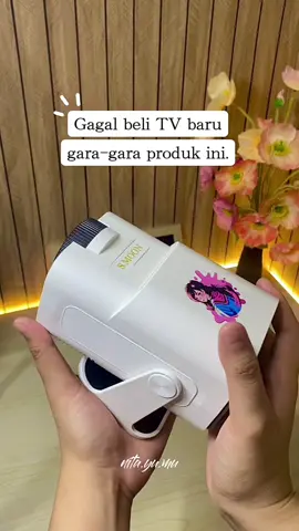 Solusi buat yang mau punya TV tapi pengen hemat uang, pakai smart projector aja… @SMOON INDONESIA #smartproyektor #smartprojector #produkviral 