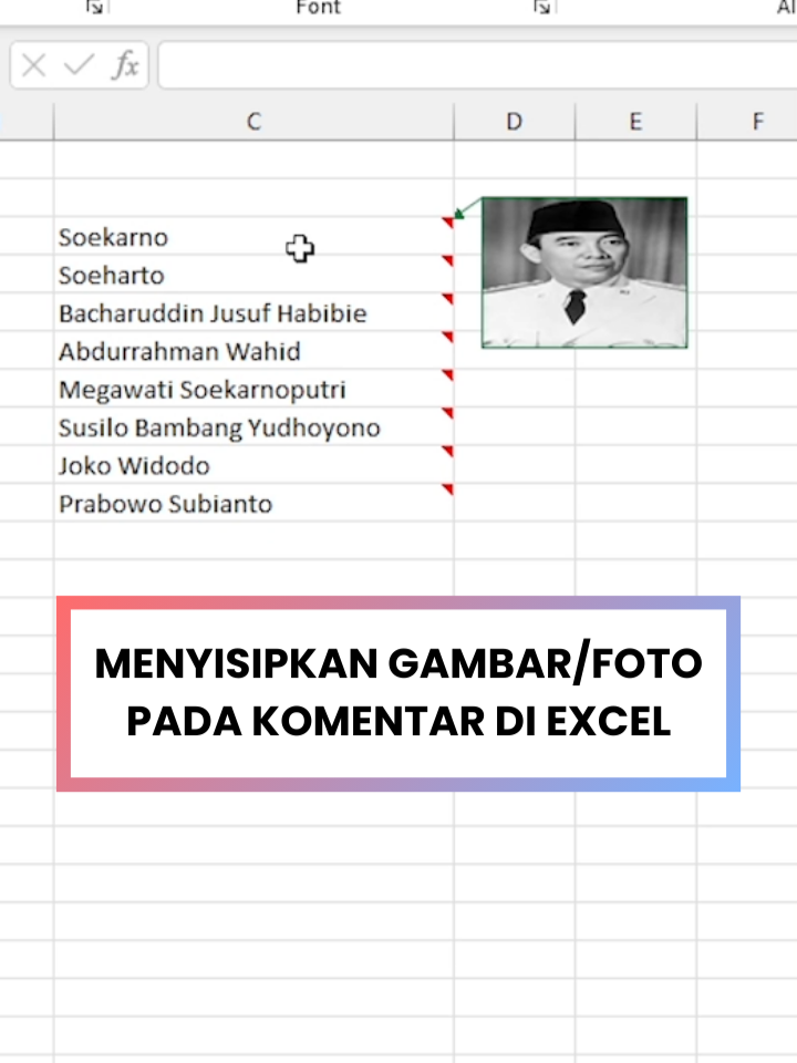 Menyisipkan Gambar atau Foto pada Komentar di Microsoft Excel #excel #exceltips