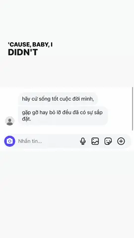 cứ sống tốt cuộc đời mình thôi