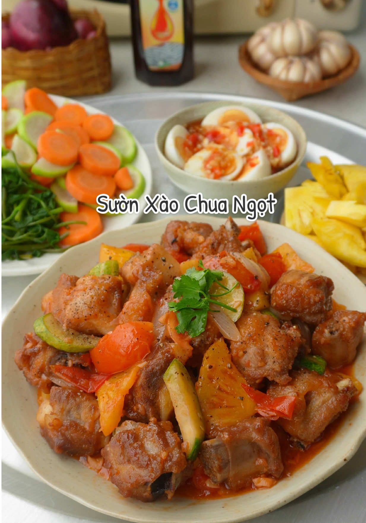 Sườn xào chua ngọt chuẩn gu đạo mắm, ngon dịuu hao cơm khỏi chối cãi #Ancungtiktok  #NướcMắmKnorr #ĐậmĐàNgọtCá #DịuTừNêmTớiNếm #HợpTácCùngUnilever
